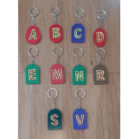 Alphabet Tanjore keychains