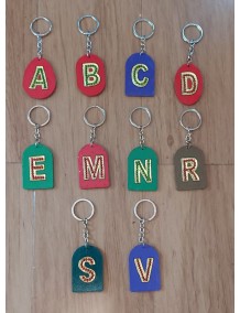 Alphabet Tanjore keychains