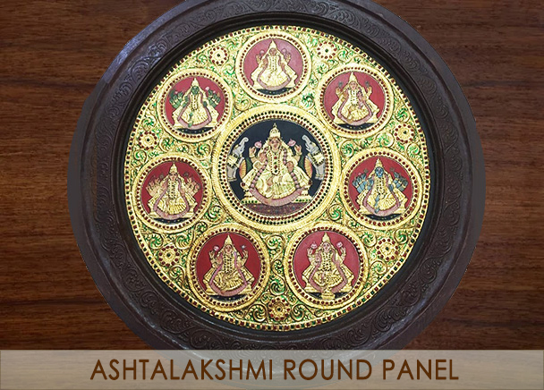 Ashtalakshmi Round Panel