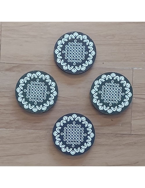 Laminated Round Kolam Manai