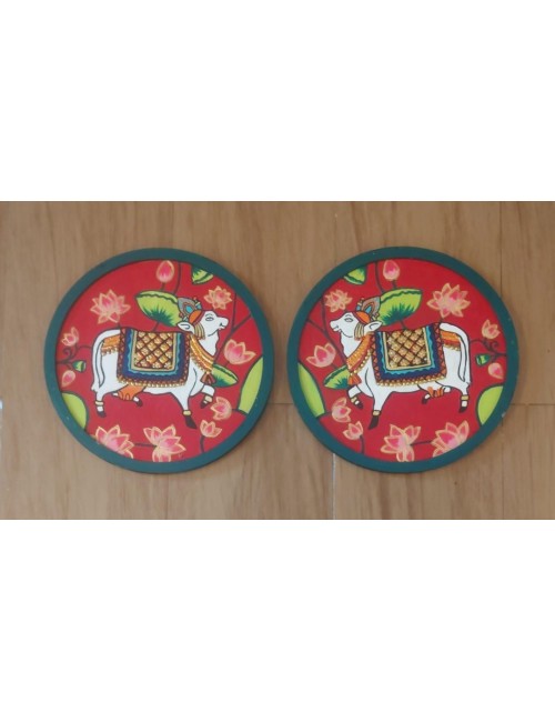 Round Pichwai cow wall decor (Small)