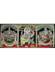Lakshmi, Ganesha, Saraswathi