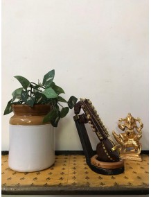 Wooden Instrument Veena-Miniature