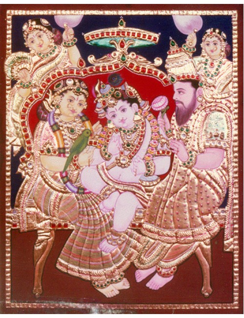 Krishna with Nanda & Yashoda