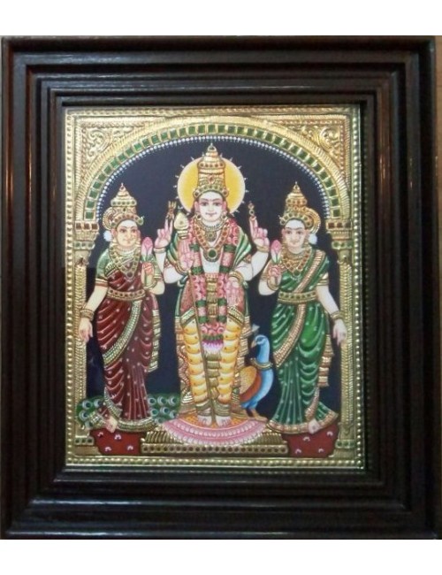 Standing Murugan with Valli and Deivanai 4