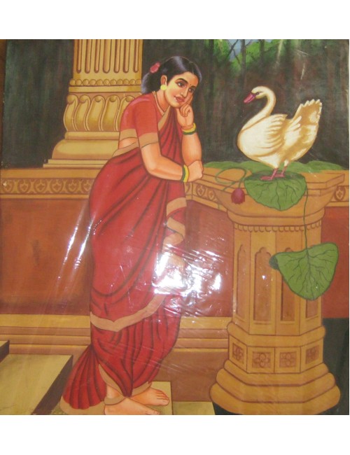 Ravi Varma - Lady with bird