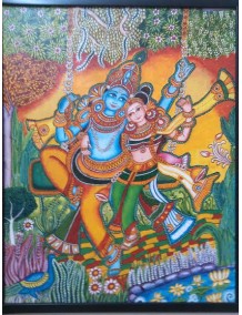 Kerala Mural - Radha Krishna 3