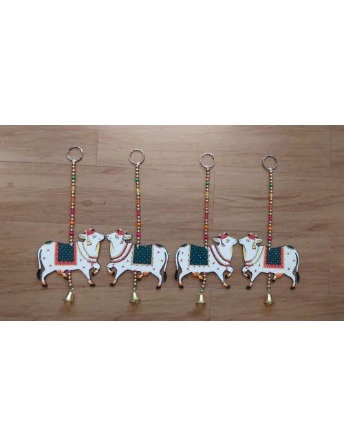 Hand painted Cow danglers-thoran (small)