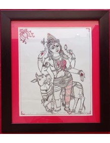 Ardhanari Ink Sketch