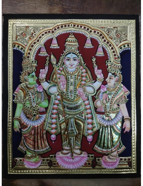 Standing Murugan with Valli and Deivanai 5