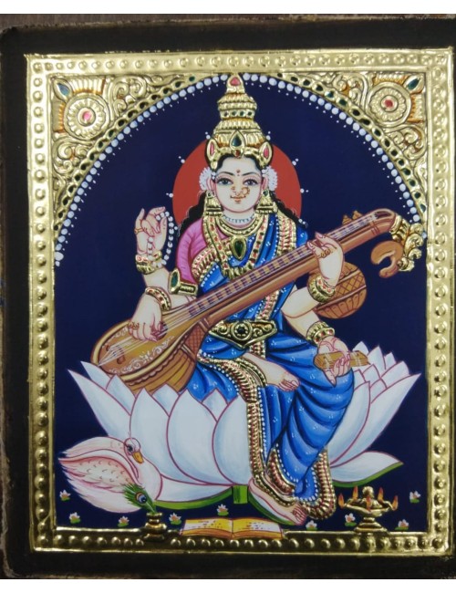 Saraswathi on white lotus 3